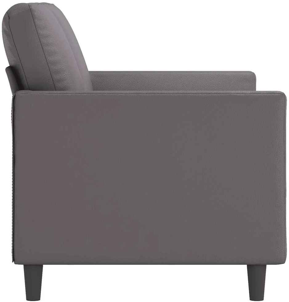 Dvivietė sofa, pilkos spalvos, 120cm, dirbtinė oda