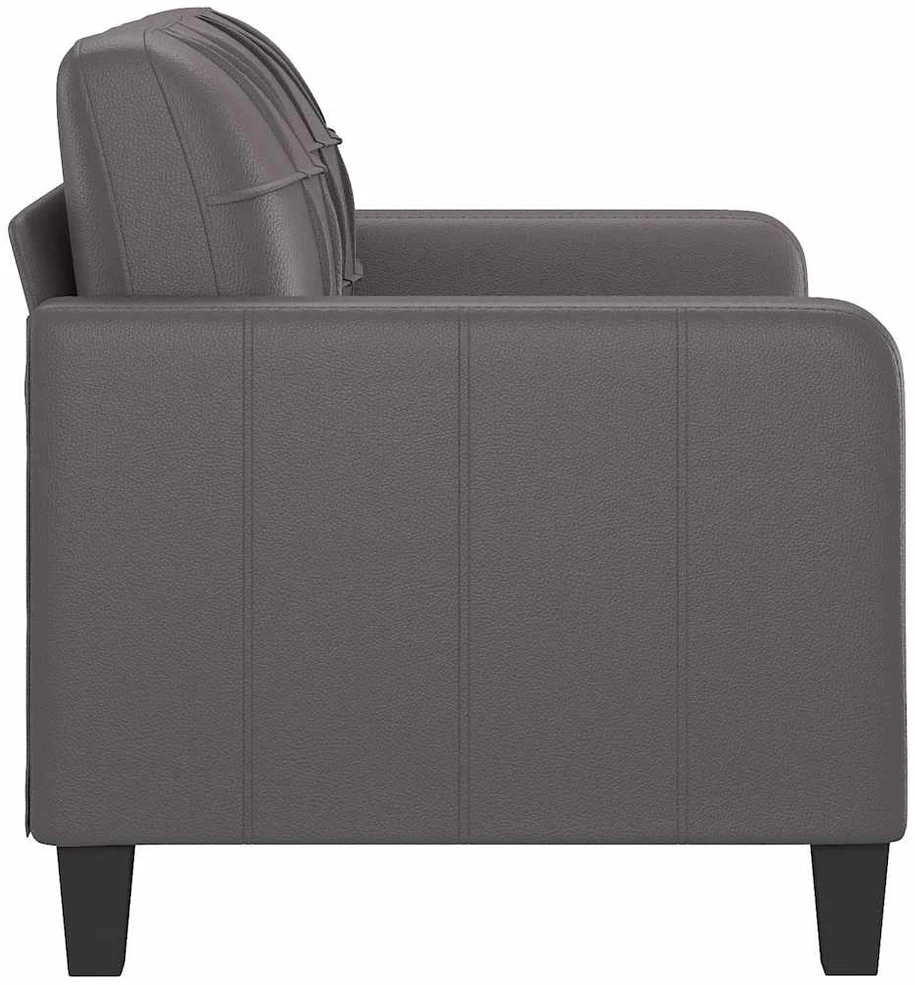 Dvivietė sofa, pilkos spalvos, 120cm, dirbtinė oda
