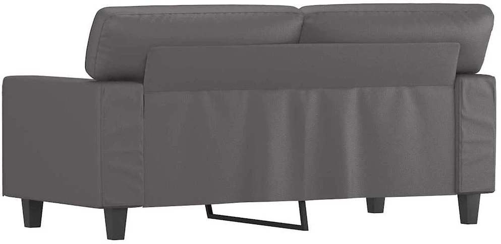 Dvivietė sofa, pilkos spalvos, 120cm, dirbtinė oda