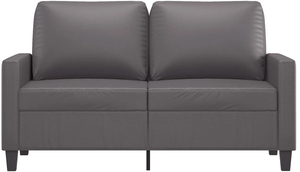 Dvivietė sofa, pilkos spalvos, 120cm, dirbtinė oda