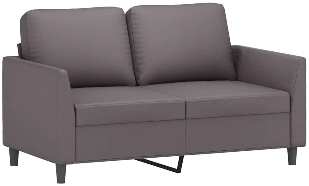Dvivietė sofa, pilkos spalvos, 120cm, dirbtinė oda