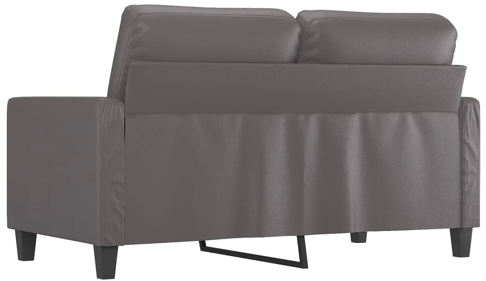 Dvivietė sofa, pilkos spalvos, 120cm, dirbtinė oda