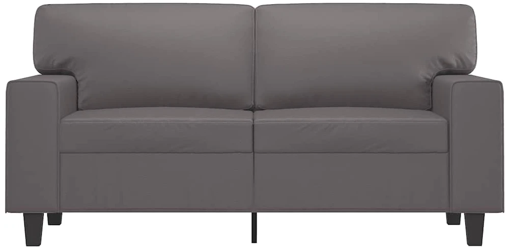 Dvivietė sofa, pilkos spalvos, 120cm, dirbtinė oda