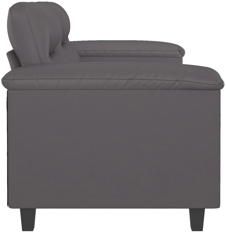 Dvivietė sofa, pilkos spalvos, 120cm, dirbtinė oda