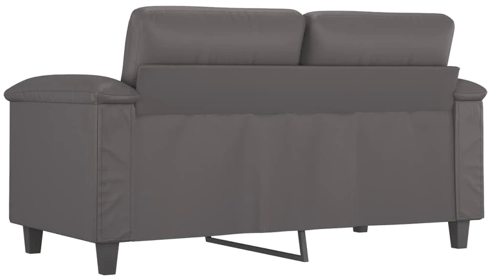 Dvivietė sofa, pilkos spalvos, 120cm, dirbtinė oda