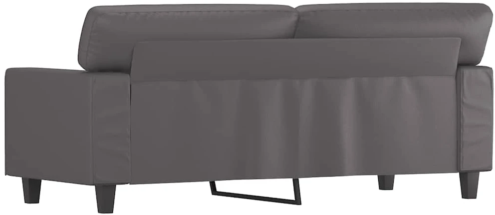 Dvivietė sofa, pilkos spalvos, 140cm, dirbtinė oda