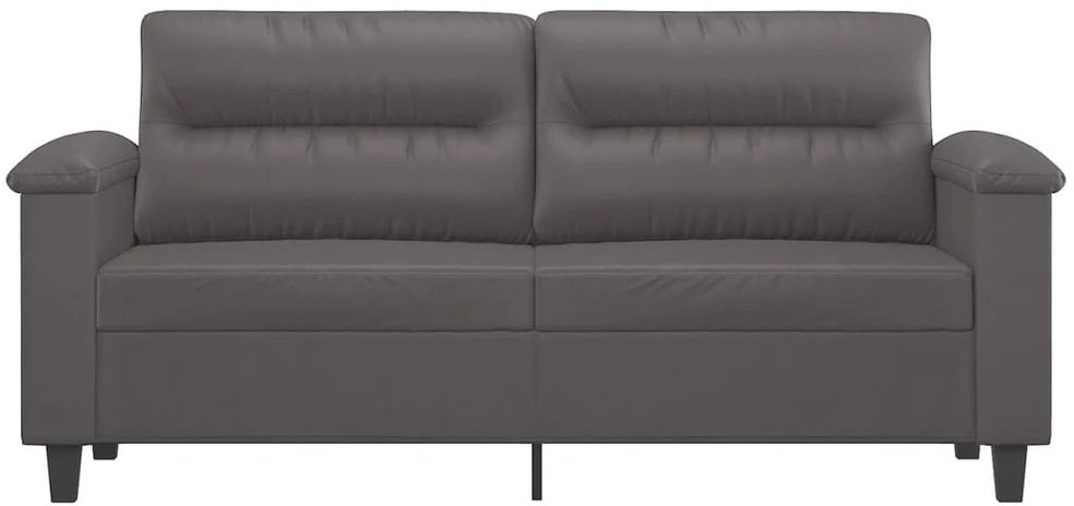 Dvivietė sofa, pilkos spalvos, 140cm, dirbtinė oda