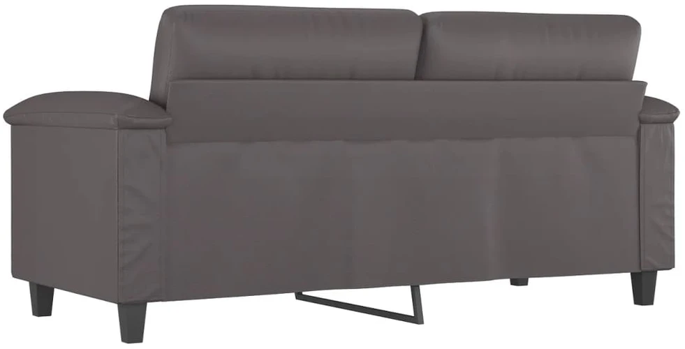 Dvivietė sofa, pilkos spalvos, 140cm, dirbtinė oda