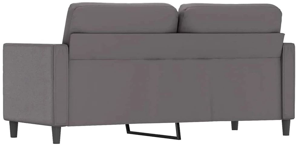 Dvivietė sofa, pilkos spalvos, 140cm, dirbtinė oda