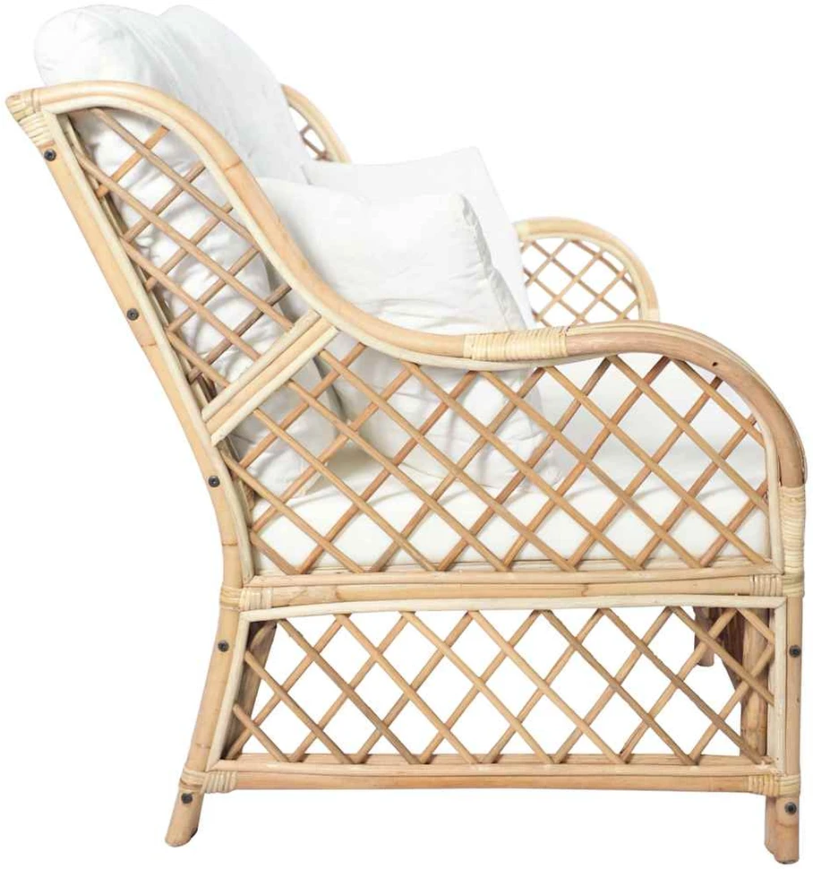 Dvivietė sofa, ratanas