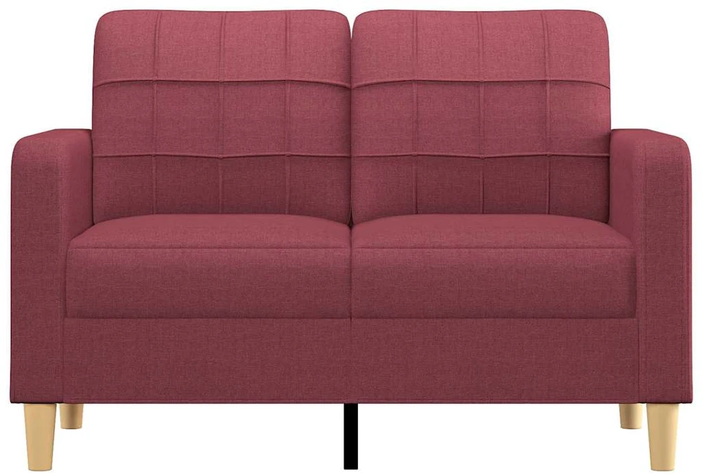 Dvivietė sofa, raudonojo vyno spalvos, 120cm, audinys