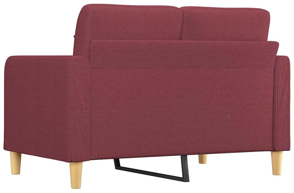 Dvivietė sofa, raudonojo vyno spalvos, 120cm, audinys