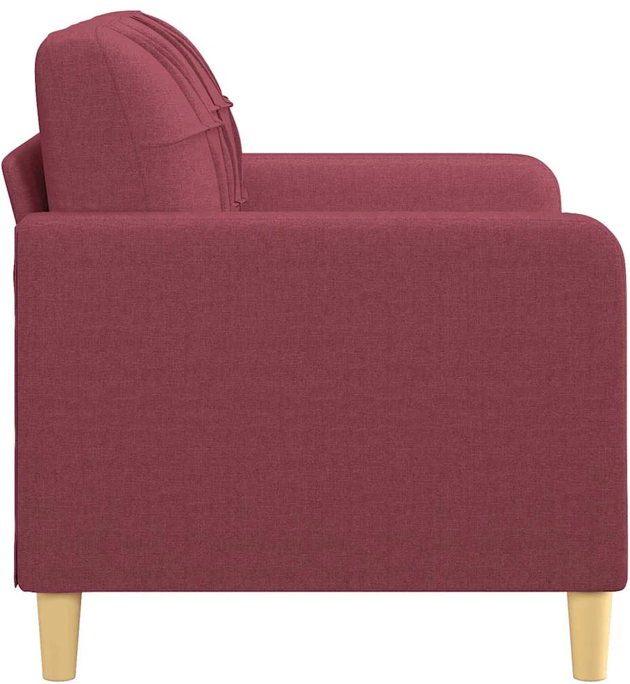 Dvivietė sofa, raudonojo vyno spalvos, 120cm, audinys