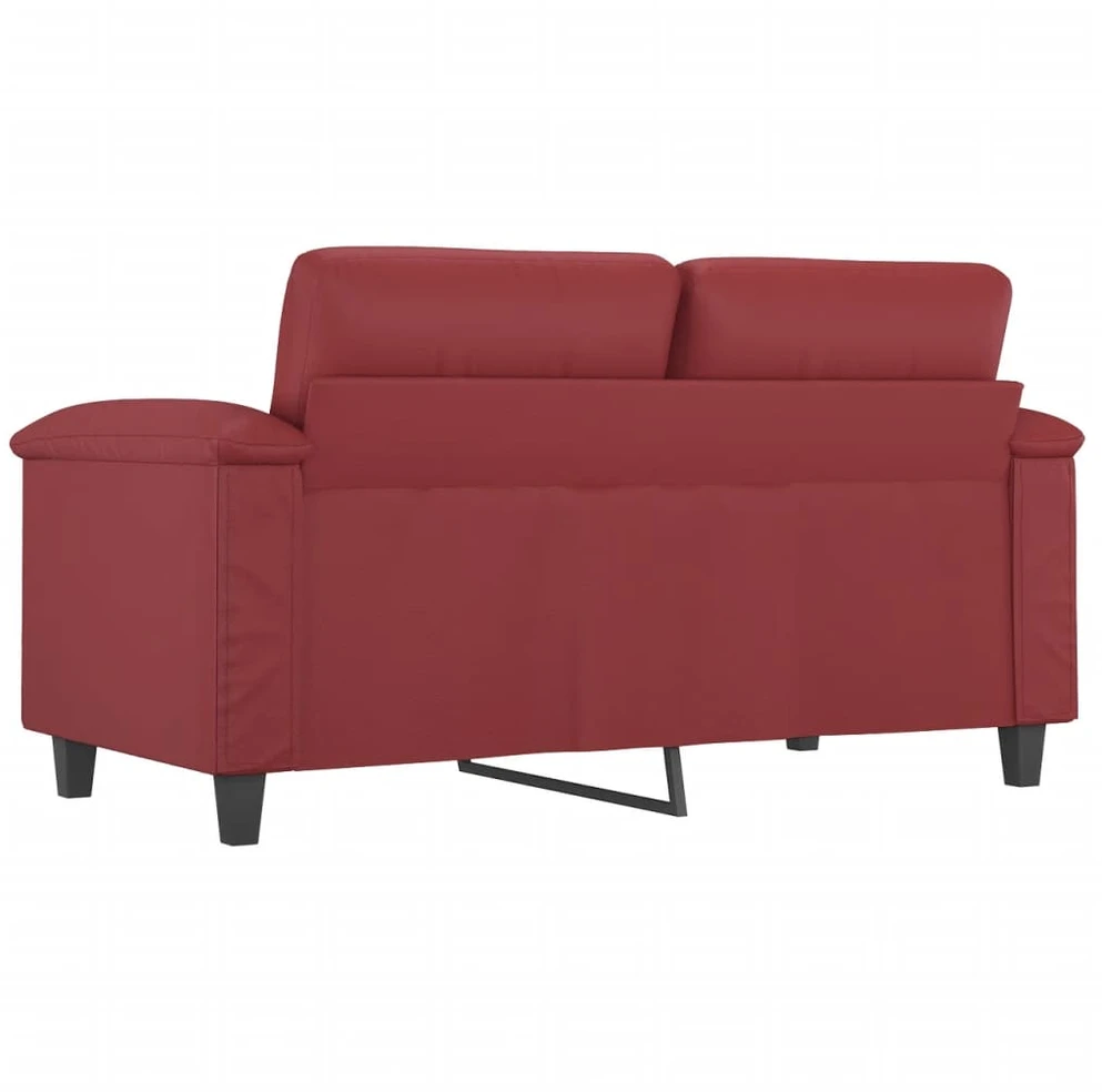 Dvivietė sofa, raudonojo vyno spalvos, 120cm, dirbtinė oda