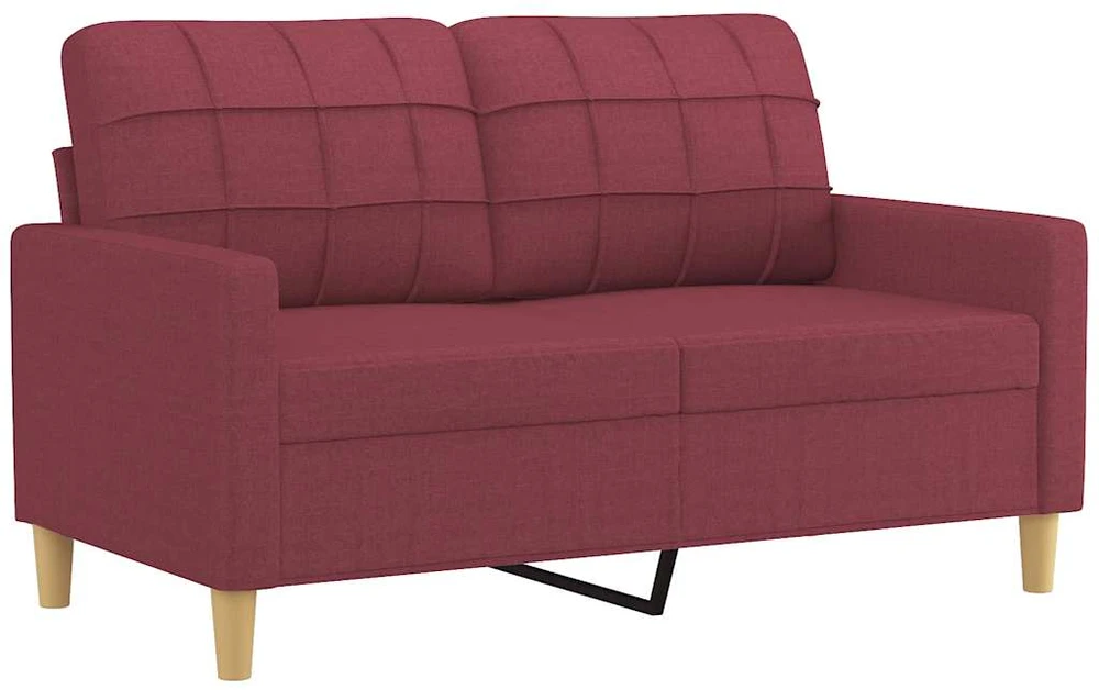 Dvivietė sofa, raudonojo vyno spalvos, 120cm, audinys