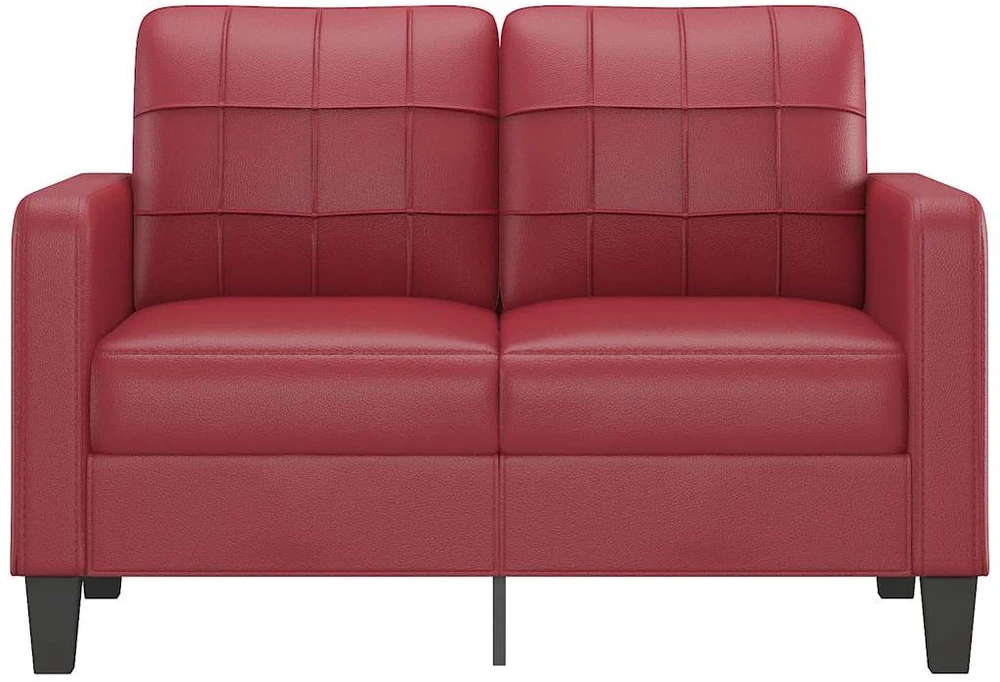 Dvivietė sofa, raudonojo vyno spalvos, 120cm, dirbtinė oda