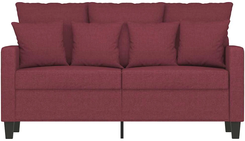 Dvivietė sofa, raudonojo vyno spalvos, 120cm, audinys