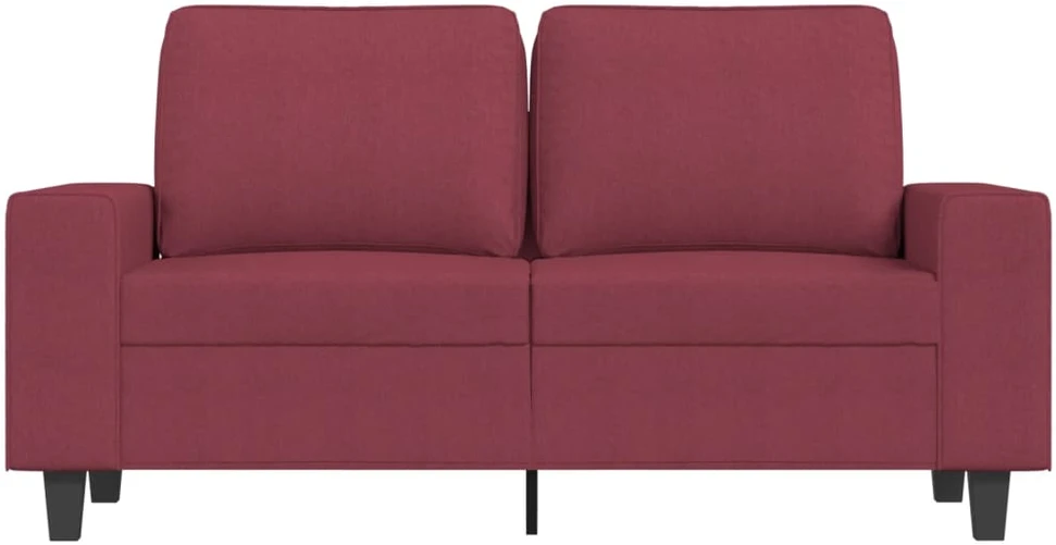 Dvivietė sofa, raudonojo vyno spalvos, 120cm, audinys