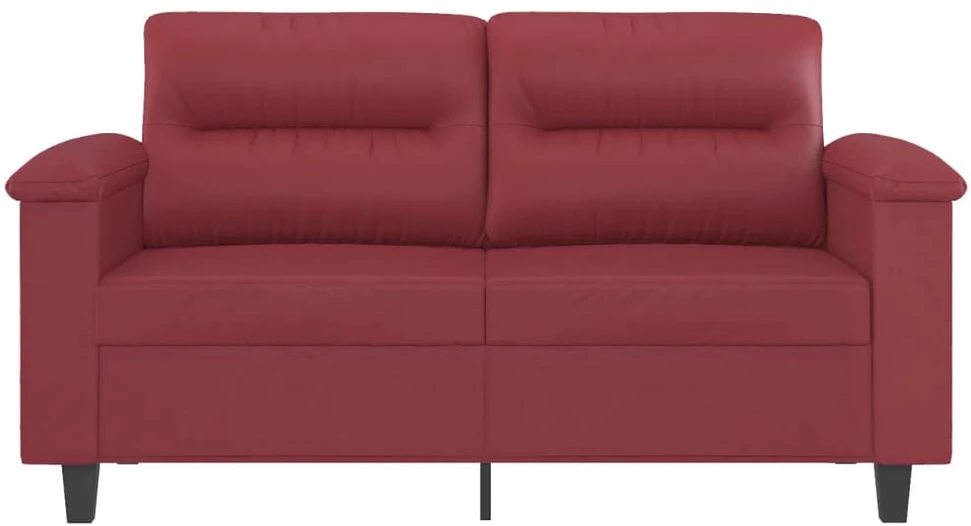 Dvivietė sofa, raudonojo vyno spalvos, 120cm, dirbtinė oda