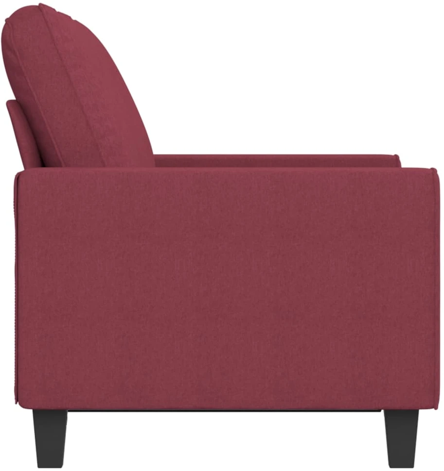 Dvivietė sofa, raudonojo vyno spalvos, 120cm, audinys