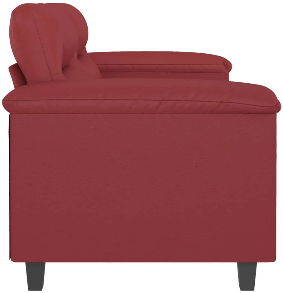 Dvivietė sofa, raudonojo vyno spalvos, 120cm, dirbtinė oda