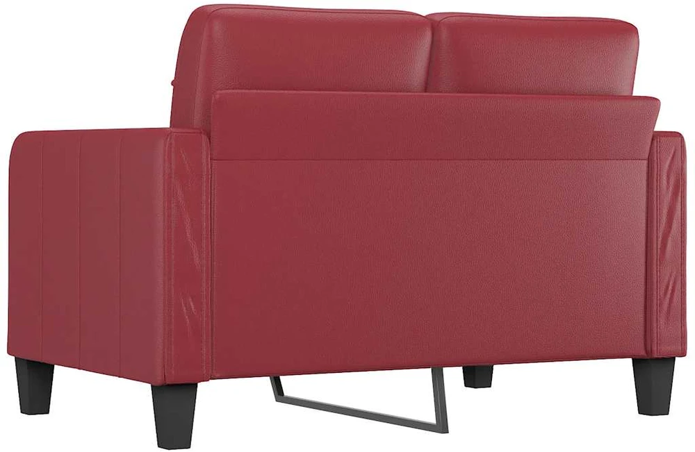 Dvivietė sofa, raudonojo vyno spalvos, 120cm, dirbtinė oda