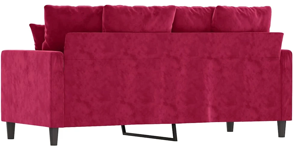 Dvivietė sofa, raudonojo vyno spalvos, 140cm, aksomas
