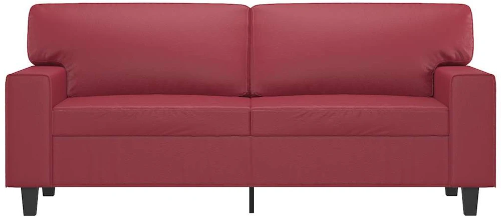 Dvivietė sofa, raudonojo vyno spalvos, 140cm, dirbtinė oda