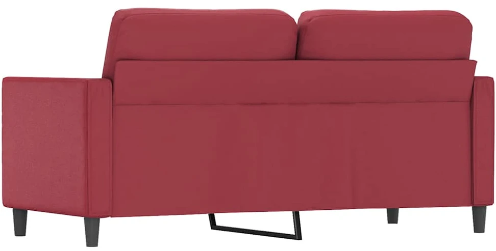 Dvivietė sofa, raudonojo vyno spalvos, 140cm, dirbtinė oda