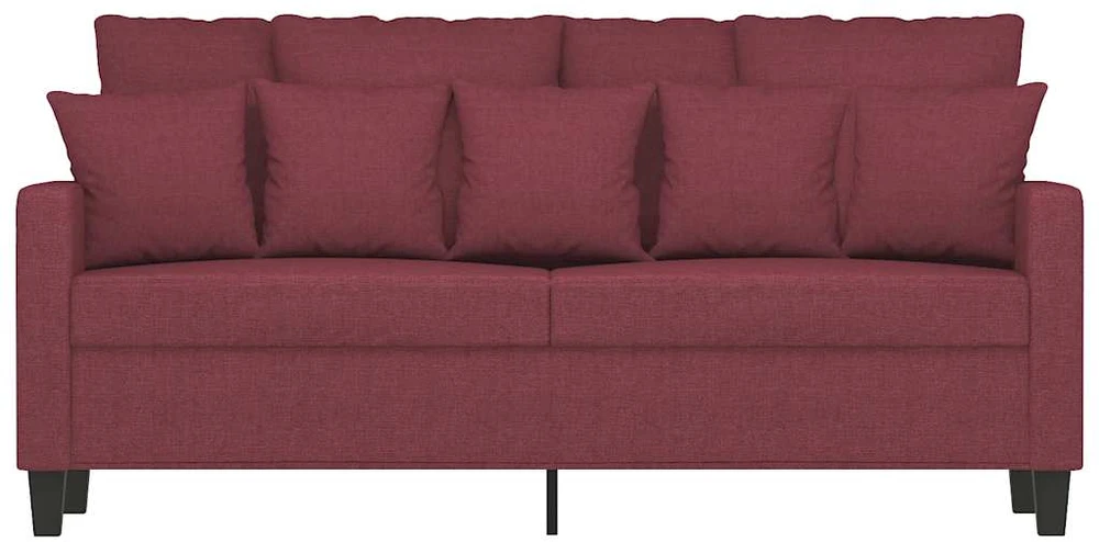 Dvivietė sofa, raudonojo vyno spalvos, 140cm, audinys