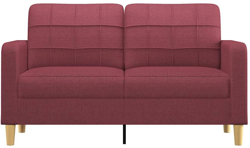 Dvivietė sofa, raudonojo vyno spalvos, 140cm, audinys