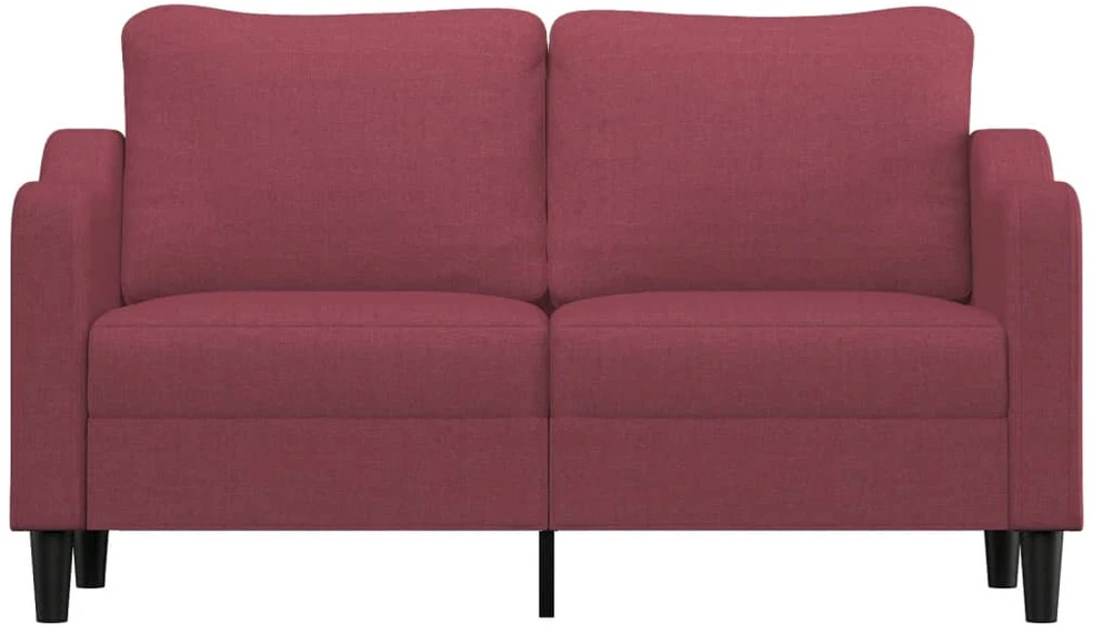 Dvivietė sofa, raudonojo vyno spalvos, 140cm, audinys