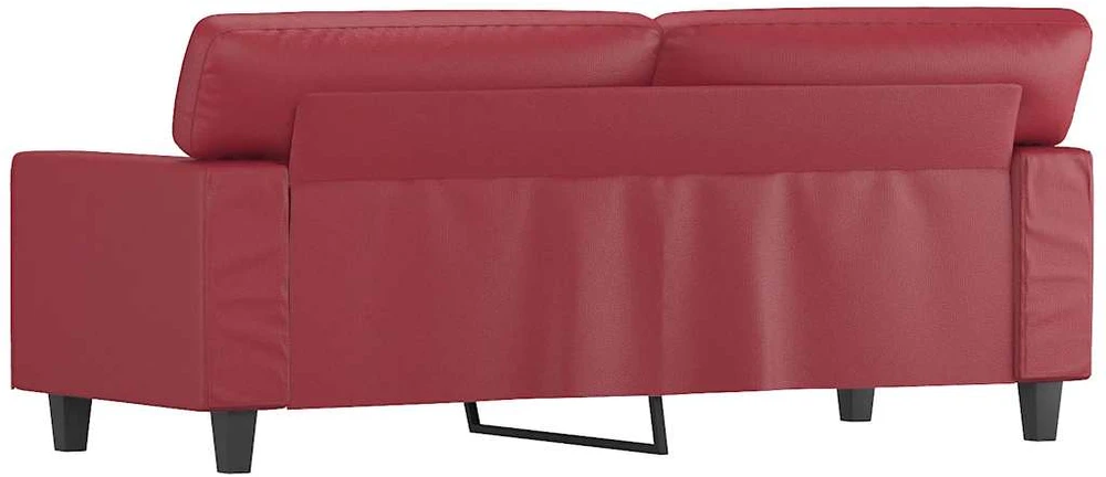 Dvivietė sofa, raudonojo vyno spalvos, 140cm, dirbtinė oda