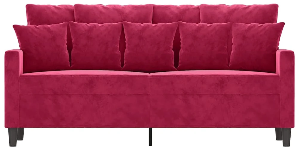 Dvivietė sofa, raudonojo vyno spalvos, 140cm, aksomas