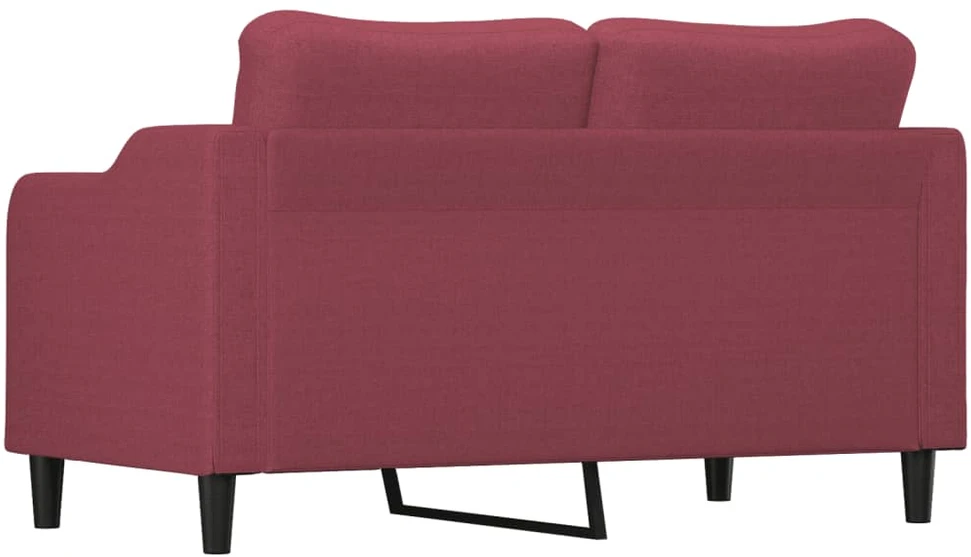 Dvivietė sofa, raudonojo vyno spalvos, 140cm, audinys