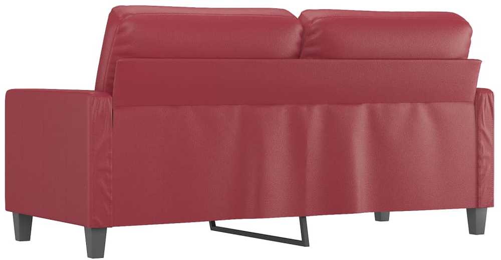 Dvivietė sofa, raudonojo vyno spalvos, 140cm, dirbtinė oda