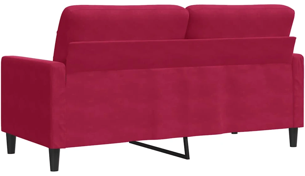 Dvivietė sofa, raudonojo vyno spalvos, 140cm, aksomas