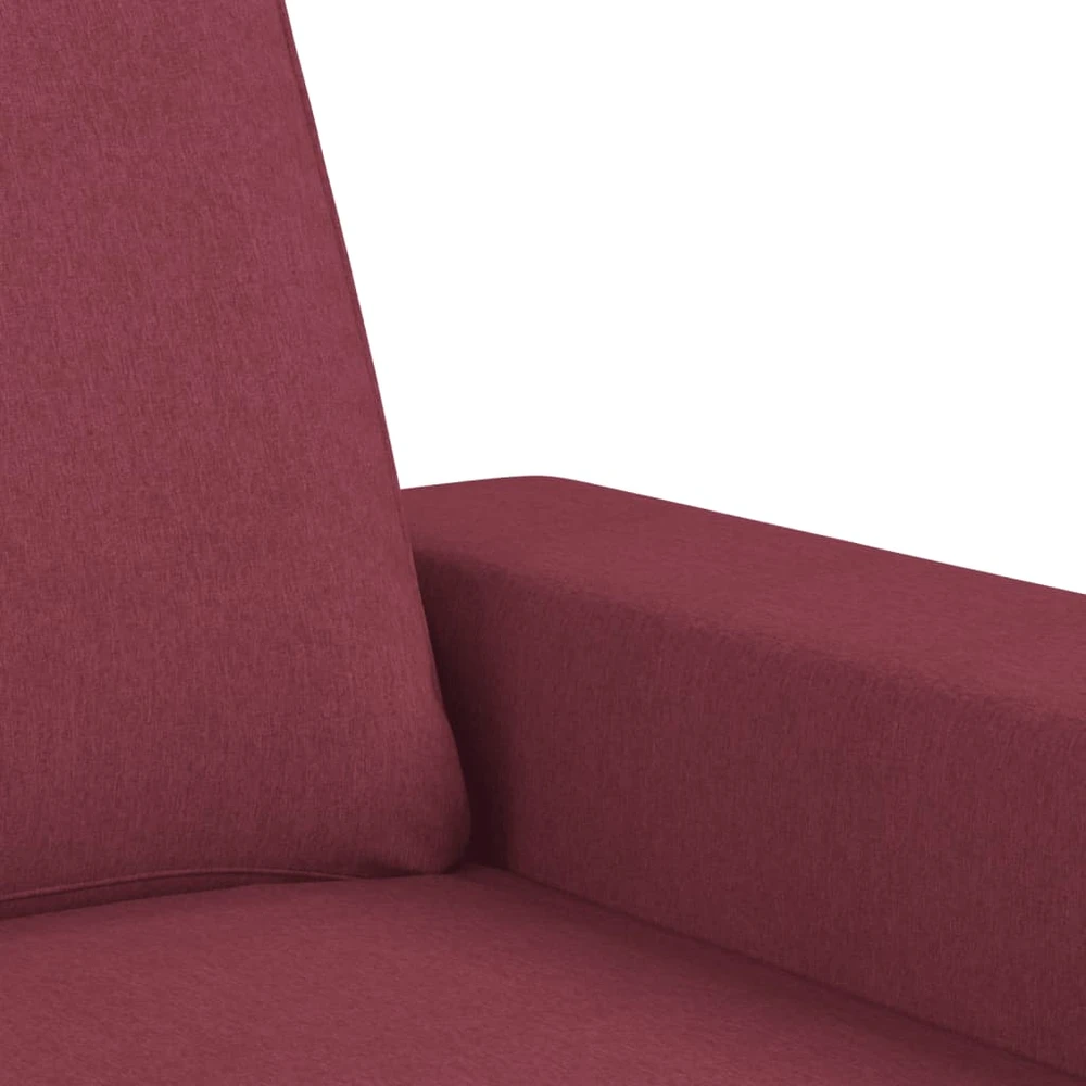 Dvivietė sofa, raudonojo vyno spalvos, 140cm, audinys