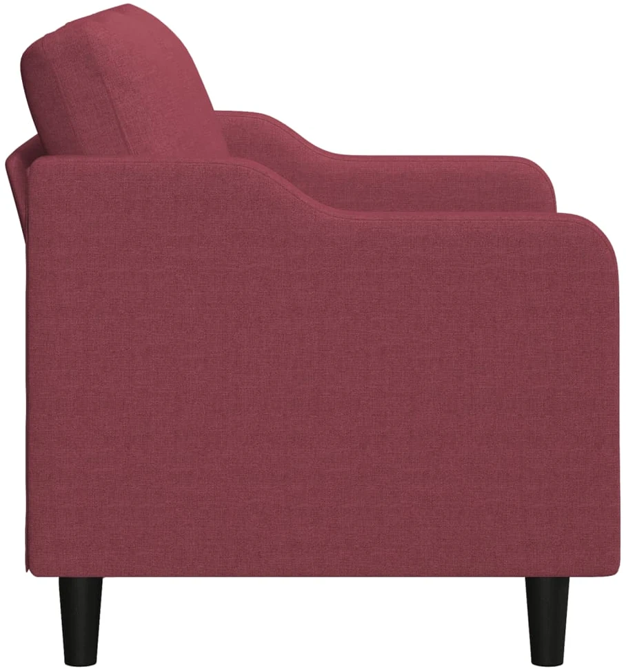 Dvivietė sofa, raudonojo vyno spalvos, 140cm, audinys