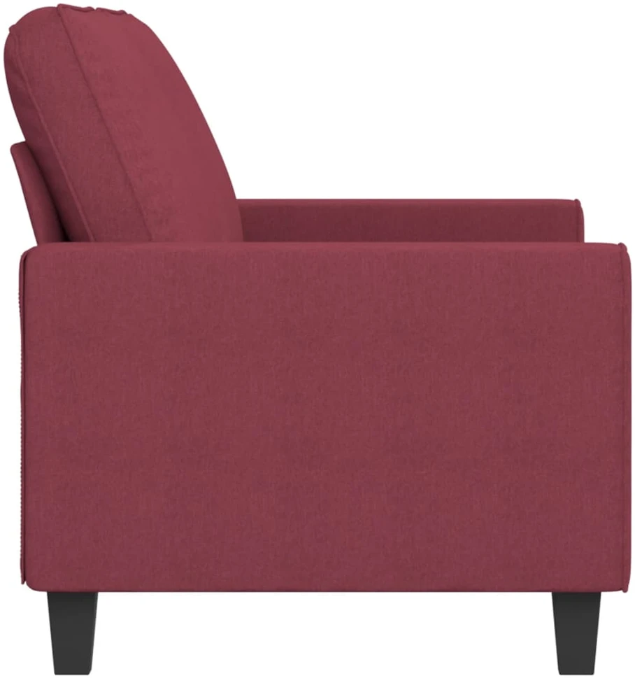 Dvivietė sofa, raudonojo vyno spalvos, 140cm, audinys