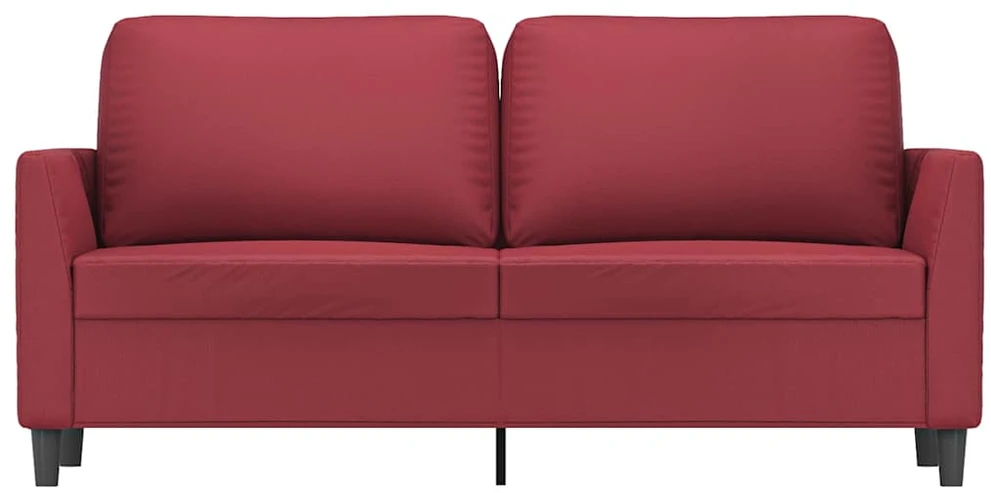 Dvivietė sofa, raudonojo vyno spalvos, 140cm, dirbtinė oda