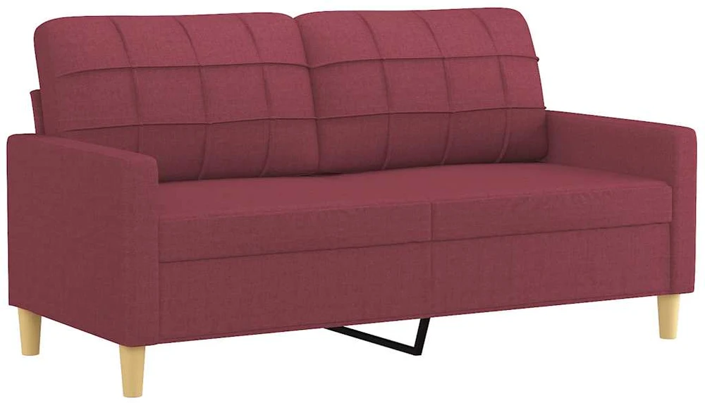 Dvivietė sofa, raudonojo vyno spalvos, 140cm, audinys