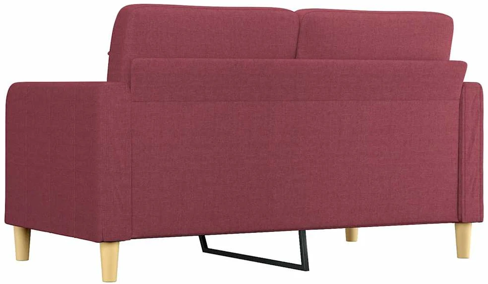 Dvivietė sofa, raudonojo vyno spalvos, 140cm, audinys
