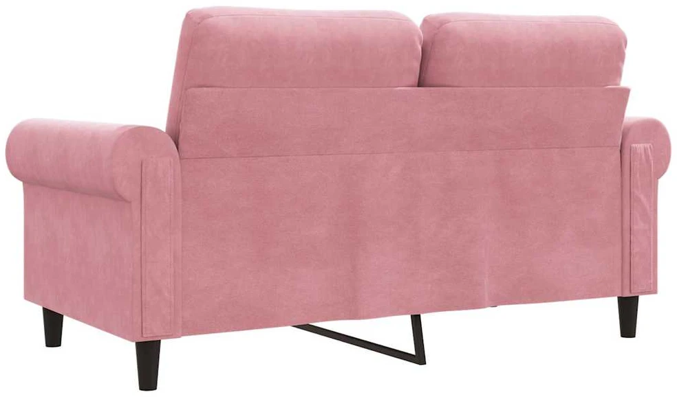 Dvivietė sofa, rožinės spalvos, 120cm, aksomas