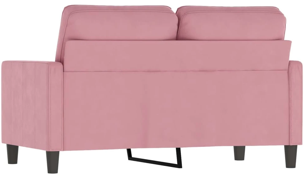 Dvivietė sofa, rožinės spalvos, 120cm, aksomas
