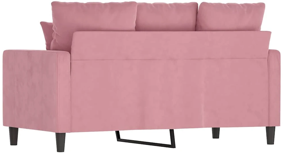 Dvivietė sofa, rožinės spalvos, 120cm, aksomas
