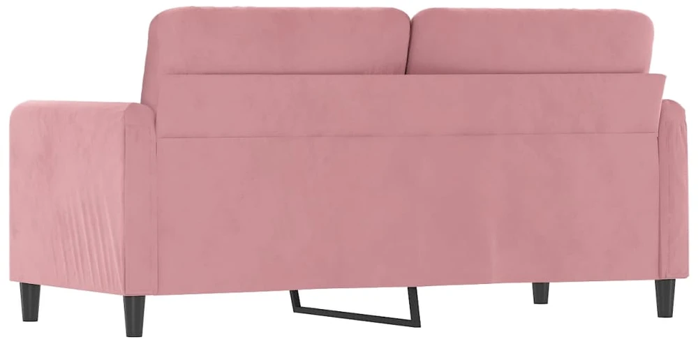 Dvivietė sofa, rožinės spalvos, 140cm, aksomas