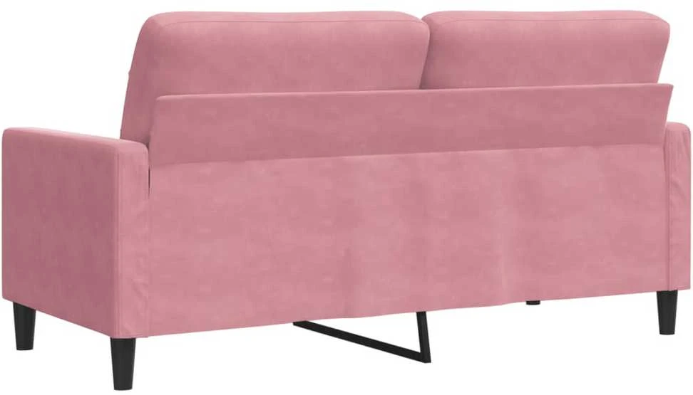 Dvivietė sofa, rožinės spalvos, 140cm, aksomas