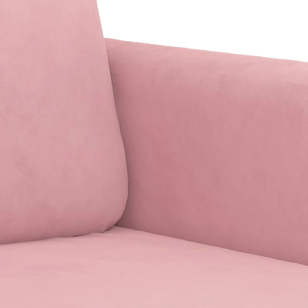 Dvivietė sofa, rožinės spalvos, 140cm, aksomas