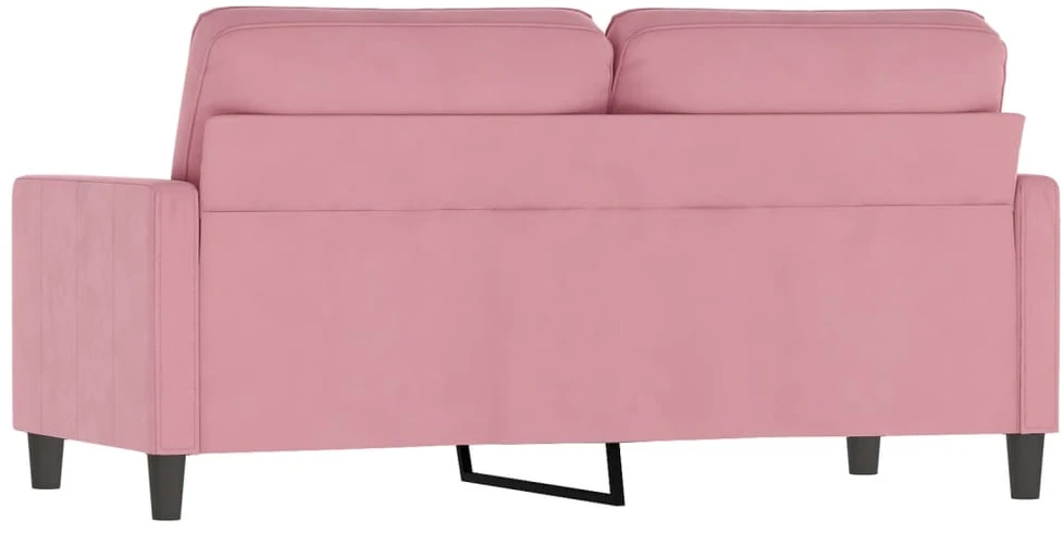 Dvivietė sofa, rožinės spalvos, 140cm, aksomas